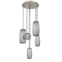 Hammerton CNB0091-05-BS-S-CH2-L3 - Vessel Round 5pc Multi-Pendant with Chain