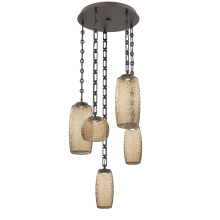 Hammerton CNB0091-05-FB-B-CH3-L1 - Vessel Round 5pc Multi-Pendant with Chain