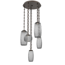 Hammerton CNB0091-05-FB-S-CH2-L3 - Vessel Round 5pc Multi-Pendant with Chain