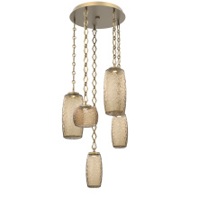 Hammerton CNB0091-05-GB-B-CH1-L1 - Vessel Round 5pc Multi-Pendant with Chain
