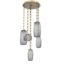 Hammerton CNB0091-05-GB-S-CH3-L1 - Vessel Round 5pc Multi-Pendant with Chain