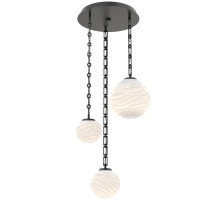 Hammerton CNB0092-03-MB-WL-CH3-L3 - Gaia Round 3pc Multi-Pendant with Chain