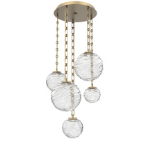 Hammerton CNB0092-05-GB-C-CH3-L3 - Gaia Round 5pc Multi-Pendant with Chain