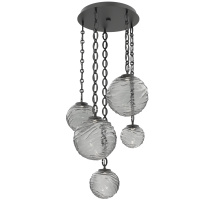 Hammerton CNB0092-05-MB-S-CH2-L3 - Gaia Round 5pc Multi-Pendant with Chain