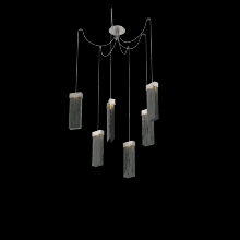 Hammerton SCB0042-06-BS-SG-C01-L1 - Parallel Glass Round 6pc Swag Multi-Pendant
