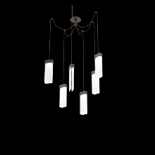 Hammerton SCB0042-06-FB-CG-C01-L3 - Parallel Glass Round 6pc Swag Multi-Pendant