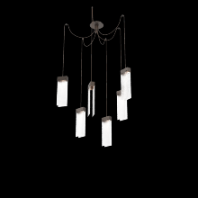 Hammerton SCB0042-06-FB-CR-C01-L3 - Parallel Glass Round 6pc Swag Multi-Pendant