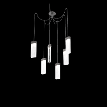 Hammerton SCB0042-06-GP-CG-C01-L1 - Parallel Glass Round 6pc Swag Multi-Pendant