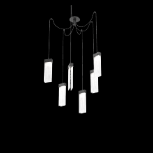 Hammerton SCB0042-06-MB-CG-C01-L3 - Parallel Glass Round 6pc Swag Multi-Pendant