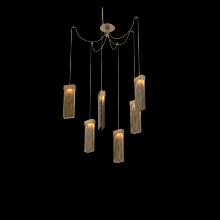 Hammerton SCB0042-06-NB-BG-C01-L1 - Parallel Glass Round 6pc Swag Multi-Pendant