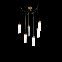 Hammerton SCB0042-06-NB-CG-C01-L1 - Parallel Glass Round 6pc Swag Multi-Pendant