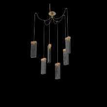 Hammerton SCB0042-06-NB-SG-C01-L3 - Parallel Glass Round 6pc Swag Multi-Pendant