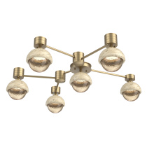 Hammerton SMB0093-H6-GB-A-L3-TR - Cabochon Flush Mount Wall Sconce Gilded Brass