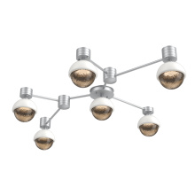 Hammerton SMB0093-HL-CS-B-L1-WI - Cabochon Flush Mount Wall Sconce Classic Silver