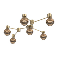 Hammerton SMB0093-HL-GB-B-L1-NB - Cabochon Flush Mount Wall Sconce Gilded Brass