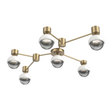 Hammerton SMB0093-HL-GB-S-L1-WI - Cabochon Flush Mount Wall Sconce Gilded Brass