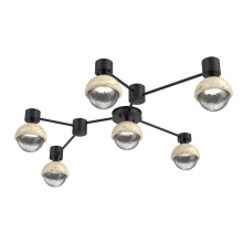 Hammerton SMB0093-HL-MB-C-L3-TR - Cabochon Flush Mount Wall Sconce Matte Black