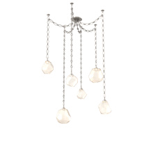 Hammerton SNB0039-06-BS-A-CH1-L1 - Gem Multi Light Pendant Multi Port Canopy Beige Silver