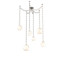 Hammerton SNB0039-06-BS-A-CH2-L3 - Gem Multi Light Pendant Multi Port Canopy Beige Silver