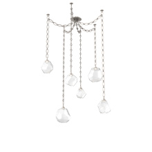 Hammerton SNB0039-06-BS-C-CH2-L3 - Gem Multi Light Pendant Multi Port Canopy Beige Silver