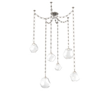 Hammerton SNB0039-06-BS-C-CH3-L1 - Gem Multi Light Pendant Multi Port Canopy Beige Silver