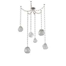Hammerton SNB0039-06-BS-S-CH2-L1 - Gem Multi Light Pendant Multi Port Canopy Beige Silver