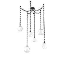 Hammerton SNB0039-06-MB-C-CH3-L3 - Gem Multi Light Pendant Multi Port Canopy Matte Black