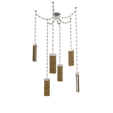 Hammerton SNB0042-06-BS-BG-CH3-L1 - Parallel Multi Light Pendant Multi Port Canopy Beige Silver