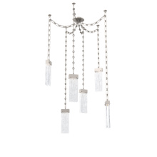 Hammerton SNB0042-06-BS-CG-CH3-L3 - Parallel Multi Light Pendant Multi Port Canopy Beige Silver