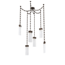 Hammerton SNB0042-06-FB-CR-CH3-L1 - Parallel Multi Light Pendant Multi Port Canopy Flat Bronze