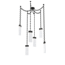 Hammerton SNB0042-06-MB-CG-CH2-L3 - Parallel Multi Light Pendant Multi Port Canopy Matte Black