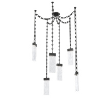 Hammerton SNB0042-06-MB-CG-CH3-L3 - Parallel Multi Light Pendant Multi Port Canopy Matte Black