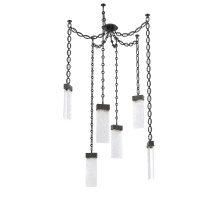 Hammerton SNB0042-06-MB-CR-CH2-L3 - Parallel Multi Light Pendant Multi Port Canopy Matte Black