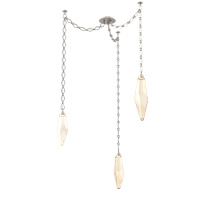 Hammerton SNB0050-03-BS-CA-CH1-L1 - Rock Crystal Multi Light Pendant Multi Port Canopy Beige Silver