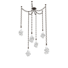Hammerton SNB0059-06-FB-BC-CH1-L3 - Blossom Multi Light Pendant Multi Port Canopy Flat Bronze