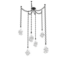Hammerton SNB0059-06-MB-BC-CH2-L1 - Blossom Multi Light Pendant Multi Port Canopy Matte Black