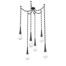 Hammerton SNB0078-06-MB-C-CH3-L3 - Raindrop Multi Light Pendant Matte Black