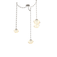 Hammerton SNB0089-03-BS-A-CH3-L1 - Mesa Multi Light Pendant Beige Silver