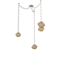 Hammerton SNB0089-03-BS-B-CH3-L3 - Mesa Multi Light Pendant Beige Silver