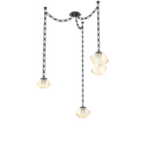 Hammerton SNB0089-03-MB-A-CH3-L1 - Mesa Multi Light Pendant Matte Black