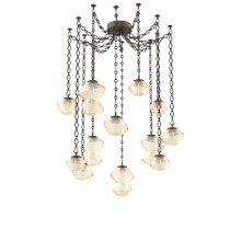 Hammerton SNB0089-12-FB-A-CH1-L1 - Mesa Multi Light Pendant Flat Bronze