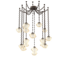 Hammerton SNB0089-12-FB-A-CH2-L3 - Mesa Multi Light Pendant Flat Bronze