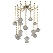 Hammerton SNB0089-12-GB-S-CH2-L3 - Mesa Multi Light Pendant Gilded Brass