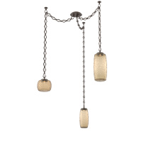 Hammerton SNB0091-03-FB-B-CH1-L1 - Vessel Multi Light Pendant Flat Bronze