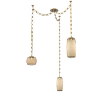 Hammerton SNB0091-03-GB-B-CH3-L1 - Vessel Multi Light Pendant Gilded Brass