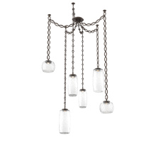 Hammerton SNB0091-06-FB-C-CH2-L3 - Vessel Multi Light Pendant Flat Bronze