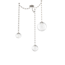 Hammerton SNB0092-03-BS-C-CH3-L1 - Gaia Multi Light Pendant Beige Silver
