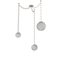 Hammerton SNB0092-03-BS-S-CH2-L3 - Gaia Multi Light Pendant Beige Silver