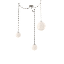 Hammerton SNB0092-03-BS-WL-CH1-L3 - Gaia Multi Light Pendant Beige Silver