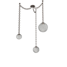 Hammerton SNB0092-03-FB-S-CH2-L1 - Gaia Multi Light Pendant Flat Bronze